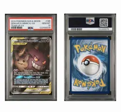 Pokemon 2019 Sun & Moon Team Up Gengar Mimikyu GX ALT ART Card #165/181 PSA 10 - Image 1