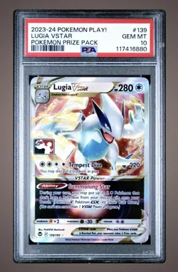 Lugia Vstar 138/195 PLAY! PRIZE PACK Silver Tempest Pokemon Card PSA 10💎 - Image 1