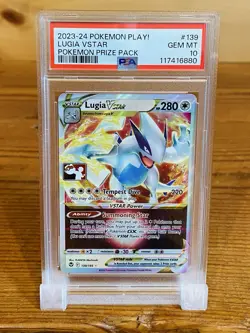 Lugia Vstar 138/195 PLAY! PRIZE PACK Silver Tempest Pokemon Card PSA 10💎 - Image 3