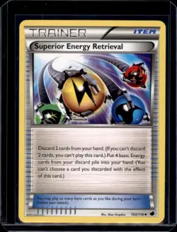 Superior Energy Retrieval Plasma Freeze Pokemon 103/116 Uncommon NM+ - Image 1