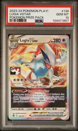 Pokemon Lugia Vstar 139/195 Ultra Rare Prize Pack Series 3 PSA 10 GEM MINT - Image 1