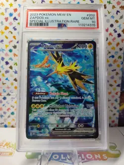 GEM MINT PSA 10 2023 Pokemon Zapdos ex 151 Special Illustration Rare - Image 1