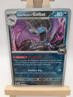 Team Rocket's Golbat 121/182 Reverse Holo Destined Rivals-Near Mint-Pokemon TCG - Image 1