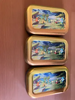 3 Empty Small Pokemon Tins, Paldea Starters Sprigatito Quaxly and Fuecoco - Image 2