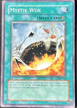 Mystik Wok AST-036 Unlimited Heavy Play Yu-Gi-Oh - Image 1