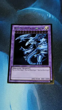 Blue-Eyes Ultimate Dragon - PGLD-EN055 - Premium Gold - 1st Edition - LP - Image 1