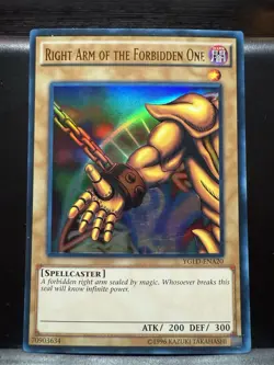 Yugioh Right Arm Of The Forbidden One YGLD-ENA20 - Image 1