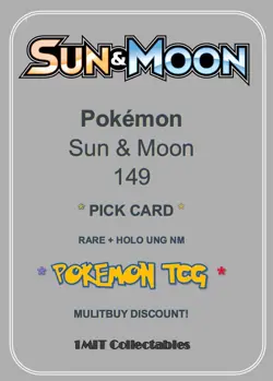 Pokemon Sun & Moon Base Set 149 * PICK CARD * TCG * HOLO + REVERSE + RARE * NM - Image 1