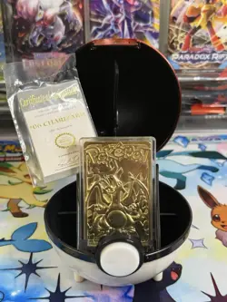 1999 Pokemon Burger King Charizard 23K Gold Plated Trading Card #06 CHARIZARD - Image 1