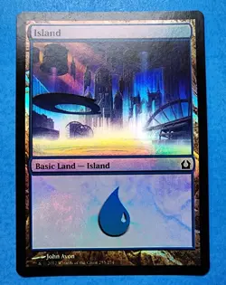 1x Island Basic Land Return to Ravnica 2012 Mtg Magic Card Blue Mana 255 Foil - Image 1