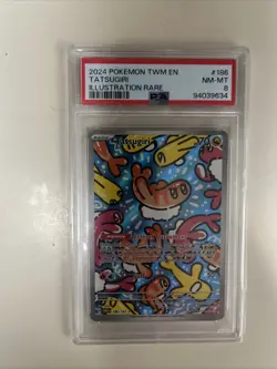 Pokemon TCG Tatsugiri Twilight Masquerade Illustration Rare Card 186/167 PSA 8 - Image 1