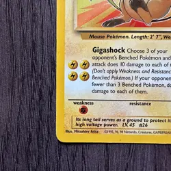 Raichu 29/62 Fossil Unlimited Rare MP Regular Pokemon Card Vintage WOTC Pokemon - Image 4