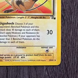 Raichu 29/62 Fossil Unlimited Rare MP Regular Pokemon Card Vintage WOTC Pokemon - Image 5