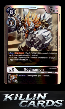 Gogmamon BT4-072 SR Super Rare Great Legend Digimon Card Game Card NM - Image 1
