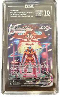 Deoxys VMAX 2023 Pokemon SWSH Crown Zenith Galarian Gallery Rare Card TAG 10 - Image 1