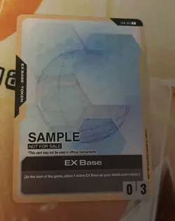 Gundam Card Game Ex Base EXB-001 C Near Mint Sample Card - Image 1