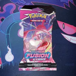 *EMPTY - NO CARDS* Pokemon Sword Shield Fusion Strike Sleeve Artwork - Mew - Image 1