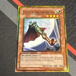 Yu-Gi-Oh Card: Elemental Hero Captain Gold GLD2-EN025 GOLD Rare Limited Ed - Image 2