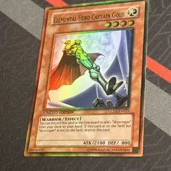 Yu-Gi-Oh Card: Elemental Hero Captain Gold GLD2-EN025 GOLD Rare Limited Ed - Image 5