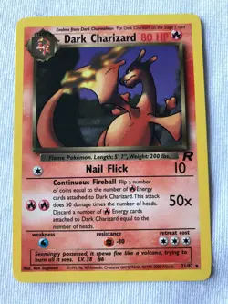 Dark Charizard Non Holo Rare 21/82 Pokemon Team Rocket Unlimited NM Card 1999 - Image 3