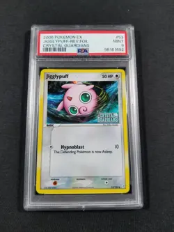 Pokemon Card Reverse Holo Jigglypuff 53/100 PSA 9 MINT ex Crystal Guardians - Image 1