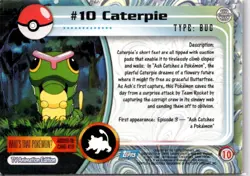 #10 Caterpie Pokemon Topps Cards! Fast Shipping! - Image 3