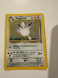 Pokemon TCG Jungle Wigglytuff Card 16/64 Holo Unlimited Rare Vintage 1999 - Image 2