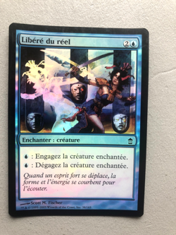 Mtg Carte Magic Saviors Kamigawa Freed from the Real FOIL French Fr LP/MP - Image 1