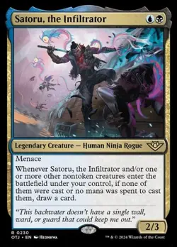 MTG - SATORU, THE INFILTRATOR - Outlaws of Thunder (R) - Image 1