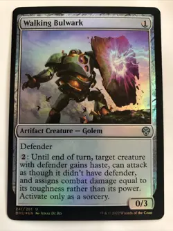 MTG Dominaria United Walking Bulwark Foil 241/281 NM - Image 1