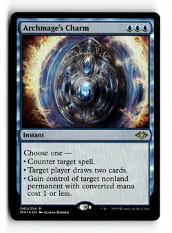 MTG | Archmage's Charm | MH1 | Foil | Light Played | English - Image 1