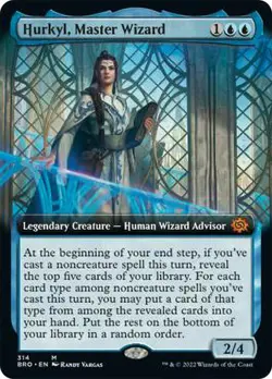 x1 Hurkyl, Master Wizard - Extended Art M MTG The Brothers' War M/NM, English - Image 1