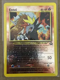 Pokemon Pokemon TCG Entei 34/53 Wotc Black Star Promo Reverse Holo Vintage Card - Image 1