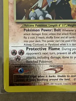 Pokemon Pokemon TCG Entei 34/53 Wotc Black Star Promo Reverse Holo Vintage Card - Image 4