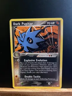 Dark Pupitar 40/109 - Common (Team Rocket Returns 2004) Pokemon Card - Image 1