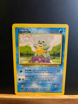 Squirtle 63/102 - Common (Base Set 1999) Pokemon Card - Image 1