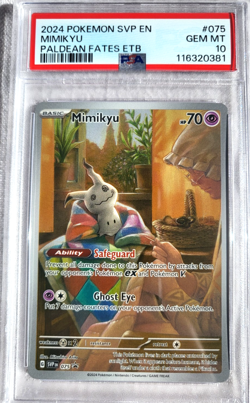 Mimikyu 075 Sv: Scarlet & Violet Promo Cards Holo PSA 10 under new PSA grade sys - Image 1