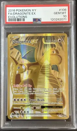 Pokemon Card Dragonite EX Holo Full Art 106/108 Evolutions 2016 PSA 10 - Image 1