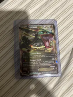 Pokemon TCG Rayquaza EX Dragons Exalted Holo Card 85/124 Ultra Rare LP Condition - Image 1