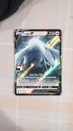 Pokemon Card Lugia V 138/195 - Silver Tempest Play! Prize Pack Stamp MINT - Image 1