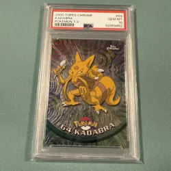 2000 Topps Chrome Pokemon T.V. Kadabra Holo #64 - PSA 10 GEM MINT - Image 1