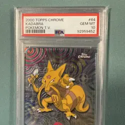 2000 Topps Chrome Pokemon T.V. Kadabra Holo #64 - PSA 10 GEM MINT - Image 5
