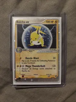 Pokemon TCG Raichu EX Sandstorm Holo Card 98/100 Light Play Condition - Image 1