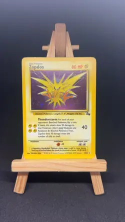 Pokemon WOTC 1999 Fossil Base Set Zapdos Rare HOLO Vintage Pokemon Card NM - Image 1