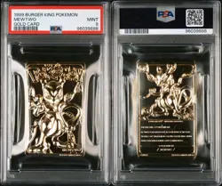 1999 Pokemon MEWTWO Burger King GOLD Card TCG PSA 9 MINT Pop 3 HOLY GRAIL WoW - Image 3