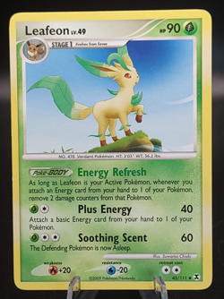 Leafeon - 45/111 - Rising Rivals Rare Non-Holo Pokemon TCG 2009 - LP Card - Image 1