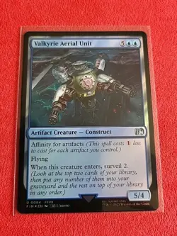 MTG Magic the Gathering FOIL Valkyrie Aerial Unit FIN 84 Final Fantasy - Image 1
