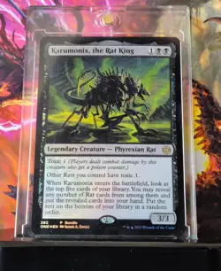 MTG Phyrexia AWBO - 282 Karumonix, the Rat King FOIL NM (Pack-To-Sleeve) - Image 1