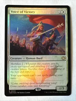 MtG Tarkir: Dragonstorm Voice of Victory #33 FOIL - Image 1