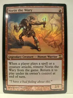 * NORIN THE WARY * FOIL * REPRINTS THE LIST * NM * MTG * - Image 1